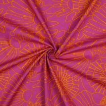 Tissu popeline coton Eden rose et orange - Nerida Hansen - Nerida Hansen - Mondial Tissus