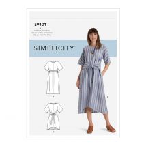 Patron Simplicity S9101.A - Robe Femme Oversize 32 - 54 - Simplicity - Mondial Tissus