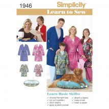Patron Simplicity S1946.A - Peignoirs La Famille Tp - G/Tp - Tg - Simplicity - Mondial Tissus