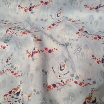 Tissu cretonne Olaf La Reine des Neiges - Mondial Tissus