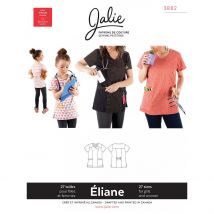 Patron Jalie 3882 Eliane haut d'uniforme d'infirmière pour enfant et adulte - Jalie - Mondial Tissus