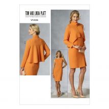 Patron Vogue 1435E5 robe et veste tailleur femme par tom and linda platt du 42 au 50 - Vogue - Mondial Tissus