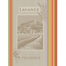 Torchon jacquard lavande - Mondial Tissus