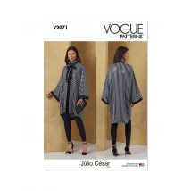 Patron Vogue V2071A Femme Veste ample XS au XXL - Vogue - Mondial Tissus