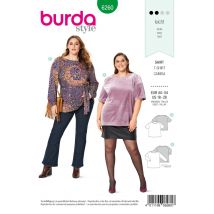 Patron Burda 6260 T-shirt et tunique pour femmes de 46 à 56 - Mondial Tissus