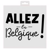 Pochoir allez la Belgique 20x20 - Mondial Tissus