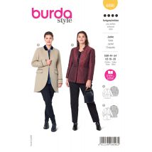 Patron Burda 6096 - veste avec basque - Burda - Mondial Tissus