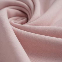 Tissu molleton uni rose poudré - Mondial Tissus