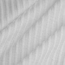 Tissu côtelé coton bio blanc
