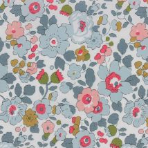 Tissu Liberty Betsy bleu - Liberty - Mondial Tissus