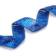 Ruban à sequins carrés - Bleu roi 25 mm MT - MT - Mondial Tissus