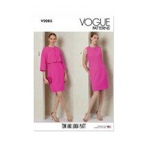 Patron Vogue V2085D5 robe et boléro femme 32-40 - Vogue - Mondial Tissus