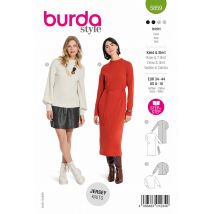 Patron Burda robe & tee-shirt N° 5859 - Burda - Mondial Tissus