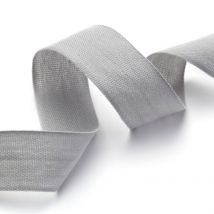 Ruban polyester coton Gris clair 25 mm - MT - Mondial Tissus