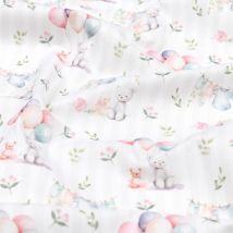 Toile provence animaux aquarelles en fête naturel - Mondial Tissus