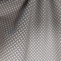 Percale coton chemise blanche impression digitale losange diamant bleu