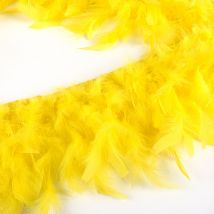 Ruban plumes au mètre jaune