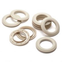 Œillets clipsables plastique Ø 44 mm couleur lin - Mondial Tissus