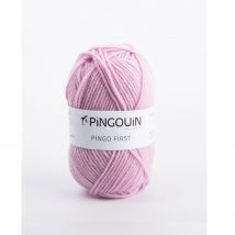 Fil acrylique à tricoter Pingo First rose - Pingouin - Mondial Tissus