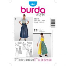 Patron Burda 8448 - Ensemble bavarois femme - Burda - Mondial Tissus