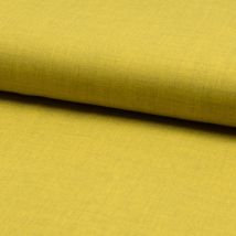 Tissu twill viscose uni jaune - Mondial Tissus