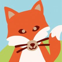 Kit canevas gros trous le renard - DMC - Mondial Tissus