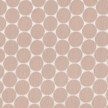Tissu jacquard écru à pois roses - Mondial Tissus