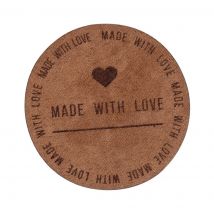 Écusson "Made with love" suédine - Mondial Tissus