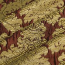 Tissu jacquard Fronsac rouge - Mondial Tissus