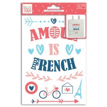 Transfert flex thermocollant A5 - Amour is french - Toga - Toga - Mondial Tissus