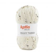 Pelote de fil à tricoter Bulky tweed n°100 écru - Katia - Katia - Mondial Tissus