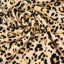 Coupon 3m fibranne viscose imprimé léopard beige - Promod Couture - Promod Couture - Mondial Tissus
