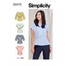 Patron Simplicity S9470.H5 - Hauts Jeunes Filles 34 - 42 - Simplicity - Mondial Tissus