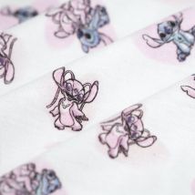 Tissu jersey coton Lilo et Stitch multicolore - Mondial Tissus