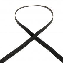 Tresse élastique plate noire 10 gommes - MT - Mondial Tissus