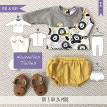 Patron MIKI & NORI sarouel, bloomer et pull du 3 au 24 mois - Super Bison - Super Bison - Mondial Tissus