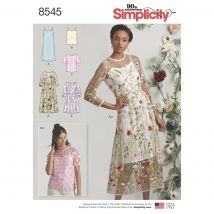 Patron Simplicity 8545.p5 - ensemble débardeur robe t-shirt - Simplicity - Mondial Tissus