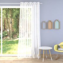 Tissu voile plombé Flotte blanc grande largeur - Linder - Mondial Tissus
