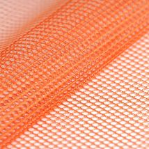 Tissu filet mesh orange - Mondial Tissus