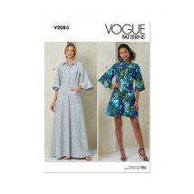 Patron Vogue V2083B5 robe col polo femme 36-44 - Vogue - Mondial Tissus