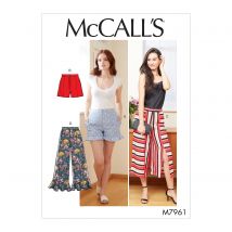 Patron McCALL's M7961E5 Short,Pantalon Femme 42-50 - McCall's - Mondial Tissus