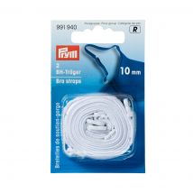 Bretelles de soutien-gorge, 10mm, blanc - Prym - Mondial Tissus