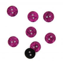 Boutons pailletés violet 14mm - MT - Mondial Tissus