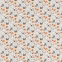 Tissu coton tête de chiens à gogo fond perle - Fryett's - Mondial Tissus