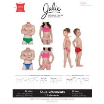 Patron Jalie 3242 sous-vêtement slip culotte boxer femme homme kids - Jalie - Mondial Tissus
