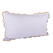 Housse de coussin vichy feston 30x50cm - MT - Mondial Tissus