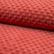 Tissu polaire minky uni pêche - Mondial Tissus