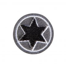 Écusson thermocollant étoile noire - Mondial Tissus