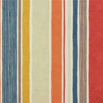 Tissu coton épais rayures orange - Fryett's - Mondial Tissus