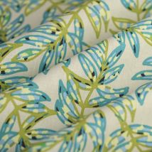 Tissu cretonne feuillage peps vert - MT - Mondial Tissus